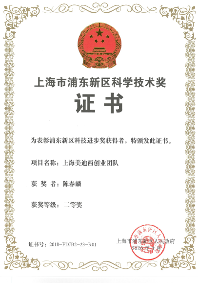 浦东新区科学手艺前进奖二等奖
