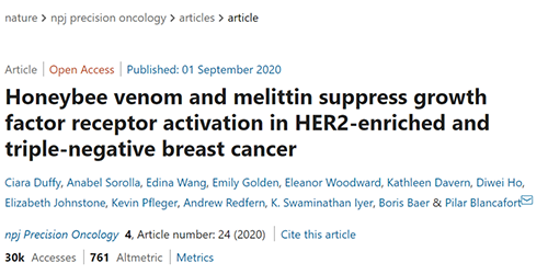 攻克三阴性乳腺癌，，蜜蜂毒液竟是要害？？？